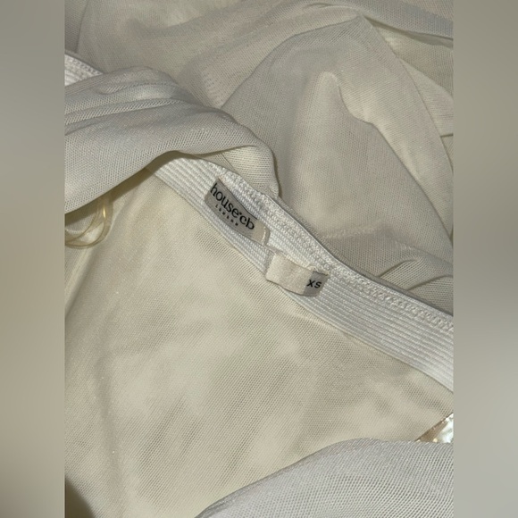 NWOT House of cb Valentina one shoulder Bustier dress in ivory sz XS - Picture 6 of 8